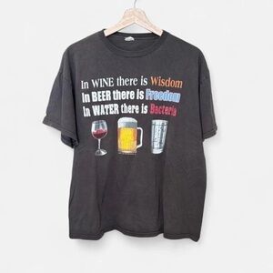 Delta Black Short Sleeve Tee with Multicolor Drink Graphic